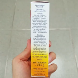 Viên uống Doppelherz Vitamin D3 2000 IE 60 viên của Đức Viên Uống Doppelherz Vitamin D3 2000 IE Hỗ Trợ Xương Chắc Khoẻ, 60 Viên của Đức