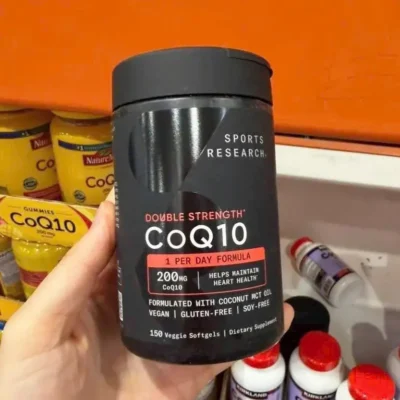 Viên Uống Hỗ Trợ Tim Mạch Sports Research Double Strength CoQ10 200mg 150 viên của Mỹ