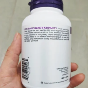 Viên uống Magie Webber Naturals Magnesium 250mg 150 viên của Canada Viên Uống Magie Webber Naturals 250mg của Canada 150 viên