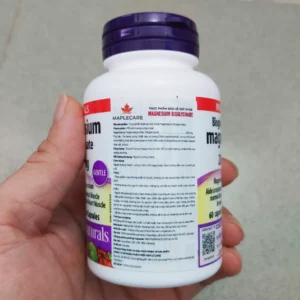 Viên uống Magie Webber Naturals Magnesium Bisglycinate 60 viên của Canada Viên Uống Webber Naturals Magnesium Bisglycinate Hộp 60 viên của Canada