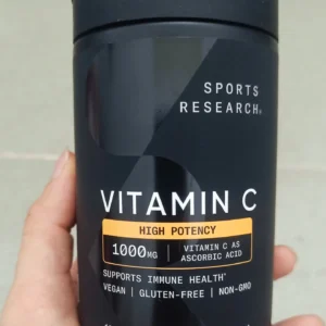 Viên uống Sports Research Vitamin C 1000mg High Potency 180 viên của Mỹ Viên Vitamin C Sports Research 1000mg 180 của Mỹ