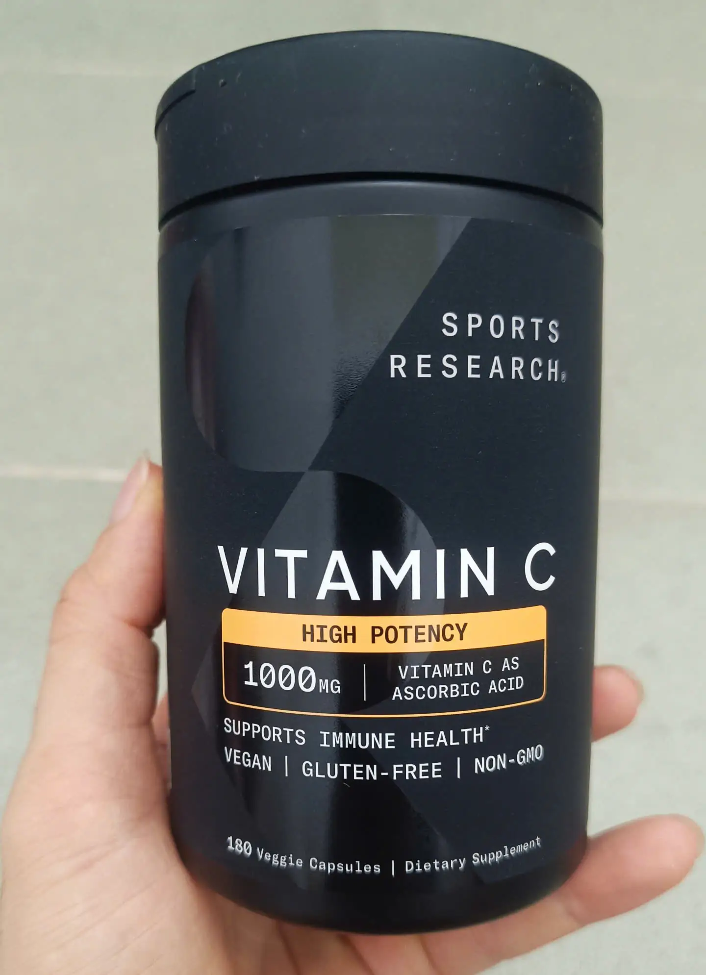 Viên uống Sports Research Vitamin C 1000mg High Potency 180 viên của Mỹ Viên Vitamin C Sports Research 1000mg 180 của Mỹ