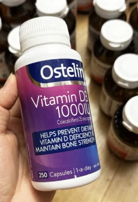 Viên uống Ostelin Vitamin D3 1000IU 250 viên của Úc Viên nang Ostelin Vitamin D3 1000IU 250 viên giúp chắc khỏe xương