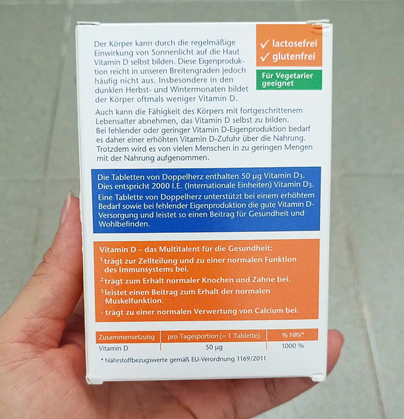 Viên uống Doppelherz Vitamin D3 2000 IE 60 viên của Đức Viên uống Doppelherz Vitamin D3 2000 I.E., 60 viên