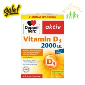 Viên uống Doppelherz Vitamin D3 2000 IE 60 viên của Đức