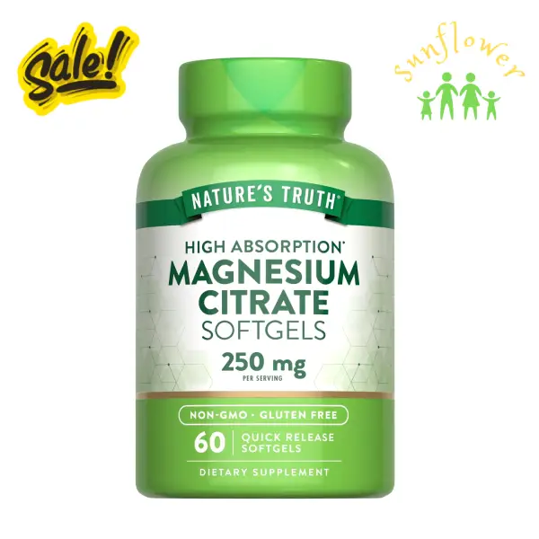Viên uống Magie Nature’s Truth Magnesium Citrate Softgels 250mg 60 viên của Mỹ Viên uống Magie Nature's Truth Magnesium Citrate Softgels 250mg 60 viên của Mỹ