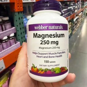 Viên uống Magie Webber Naturals Magnesium 250mg 150 viên của Canada Viên uống Magnesium 250mg Webber Naturals 150 viên