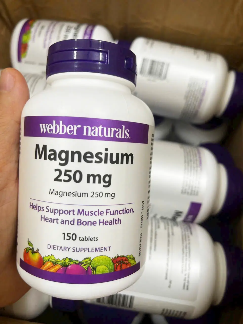 Viên uống Magie Webber Naturals Magnesium 250mg 150 viên của Canada Viên uống Magnesium Webber Naturals 250mg 150 viên