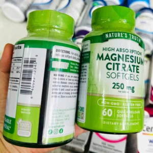 Viên uống Magie Nature’s Truth Magnesium Citrate Softgels 250mg 60 viên của Mỹ Viên uống Nature’s Truth Magnesium Citrate 250mg 60 viên của Mỹ