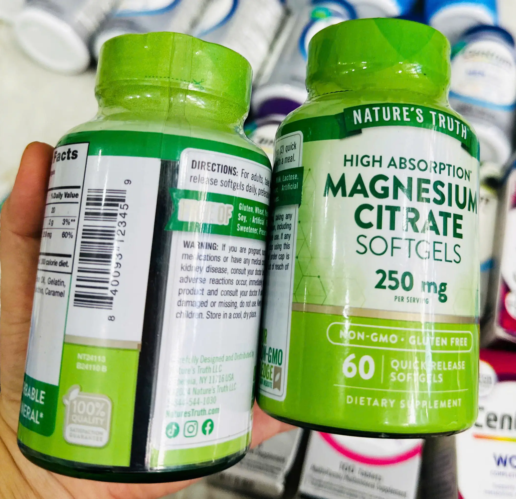 Viên uống Magie Nature’s Truth Magnesium Citrate Softgels 250mg 60 viên của Mỹ Viên uống Nature’s Truth Magnesium Citrate 250mg 60 viên của Mỹ