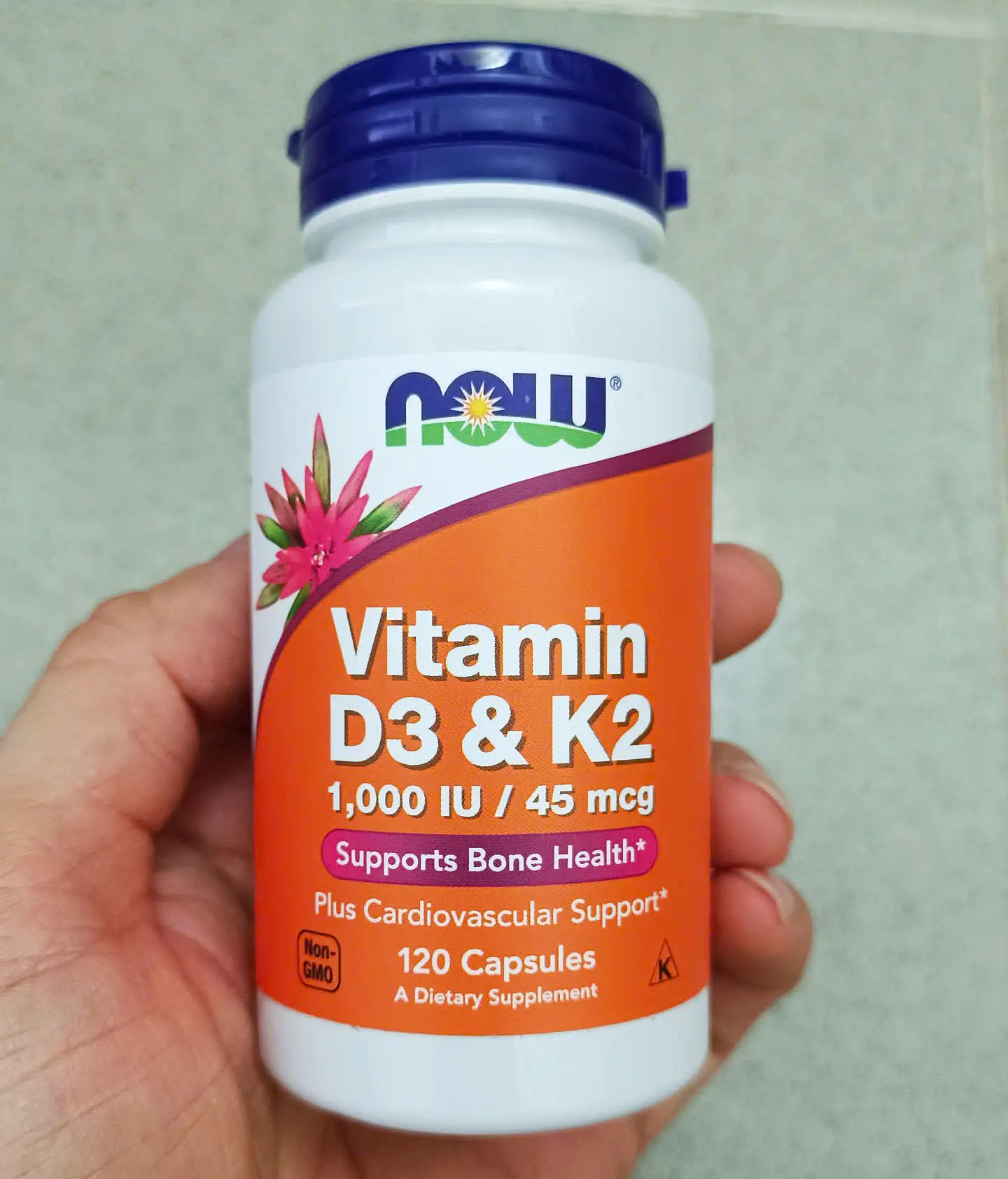 Viên uống Vitamin D3 K2 NOW 120 viên của Mỹ Viên uống Now Vitamin D3 K2 1000 IU 120 Viên Chính Hãng Của Mỹ