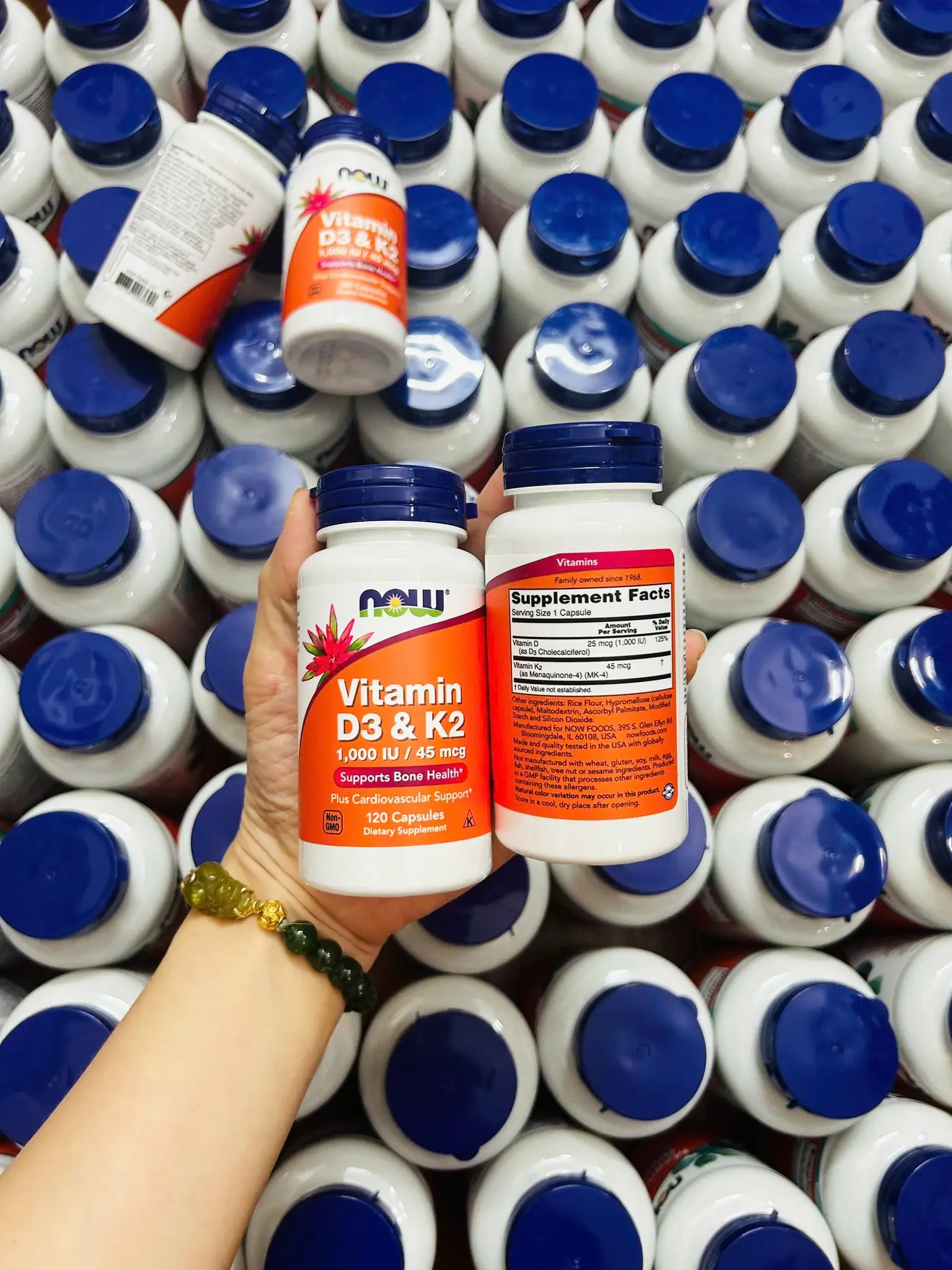 Viên uống Vitamin D3 K2 NOW 120 viên của Mỹ Viên uống Now Vitamin D3 K2 120 Viên của Mỹ