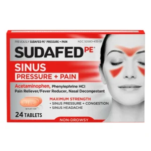 Viên uống Sudafed PE Pressure + Pain 24 viên