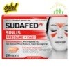 Viên uống Sudafed PE Sinus Pressure + Pain 24 viên của Mỹ