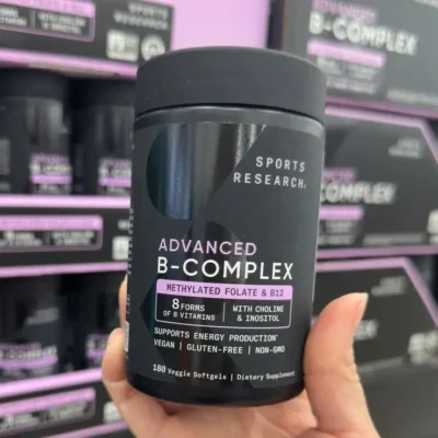 Viên uống Vitamin B tổng hợp Sports Research Advanced B-Complex 180 viên