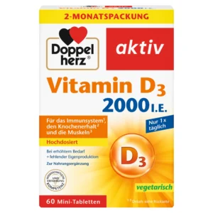 Viên uống Vitamin D3 2000 I.E. Doppelherz của Đức 60 viên