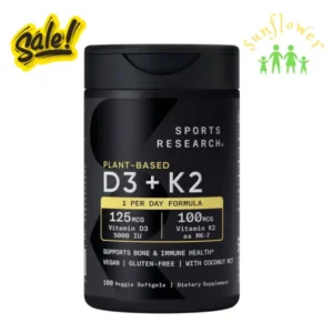 Viên uống Vitamin D3 K2 Sports Research 160 viên của Mỹ