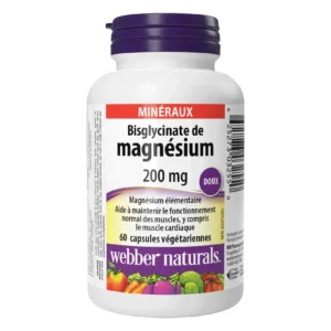 Viên uống Webber Naturals Magnesium Bisglycinate 200mg 60 Viên