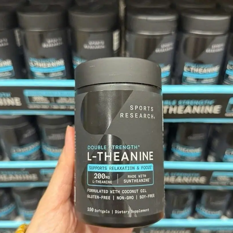 Viên uống Sports Research L-Theanine Double Strength 200mg 150 viên của Mỹ Viên uống bổ sung L-Theanine Sports Research 200mg 150 viên của Mỹ