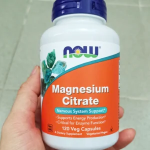 Magie thuần chay Now Magnesium Citrate 120 viên của Mỹ Viên uống bổ sung Magie Now Magnesium Citrate 120 viên của Mỹ