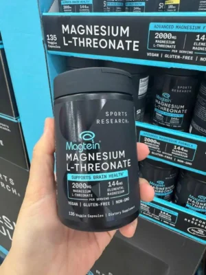 Viên uống bổ sung Magie Sports Research 135 viên Magtein Magnesium L-Threonate của Mỹ