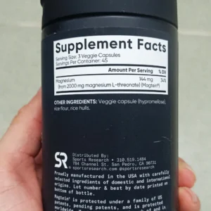 Viên uống bổ sung Magie Sports Research Magtein Magnesium L-Threonate 2000mg 135 viên