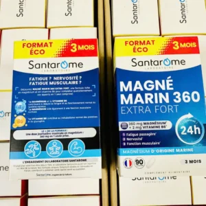 Viên uống Magie Santarome Magné Marin 360 Extra Fort 90 viên của Pháp Viên uống bổ sung Magne Marin 360 Extra fort Santarome 90 viên magie từ tảo biển