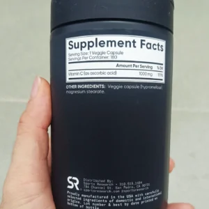 Viên uống Sports Research Vitamin C 1000mg High Potency 180 viên của Mỹ Viên uống bổ sung Vitamin C Sports Research 1000mg 180 viên
