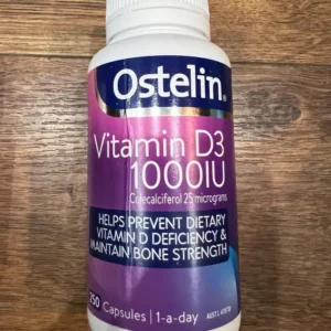 Viên uống Ostelin Vitamin D3 1000IU 250 viên của Úc Viên uống bổ sung Vitamin D3 Ostelin Vitamin D3 1000IU 250 viên