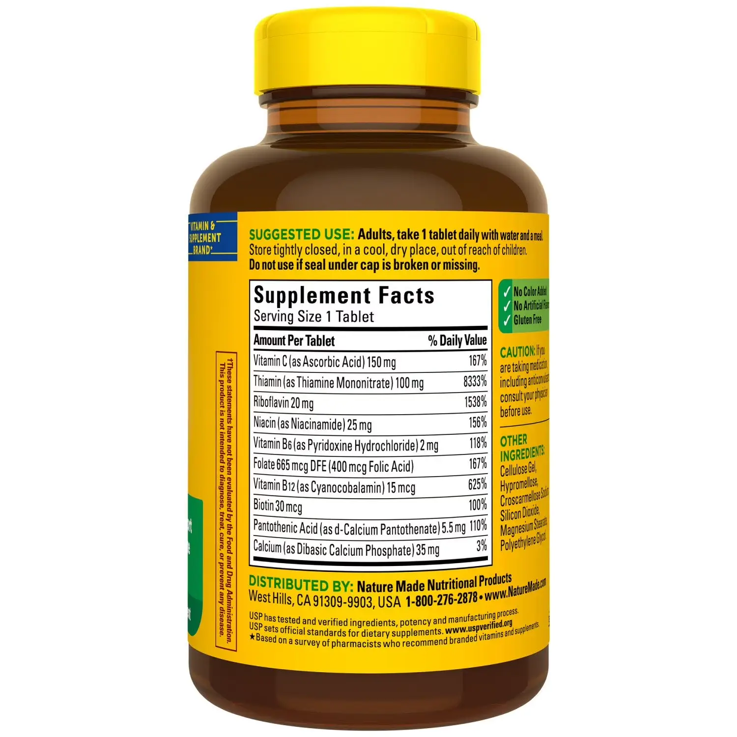 Viên uống Nature Made Super B Complex With C 460 viên của Mỹ Viên uống bổ sung vitamin B của Mỹ Nature Made Super B Complex 460 viên