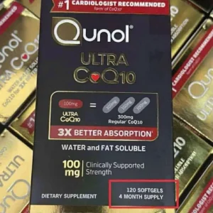 Viên uống bổ tim Qunol Ultra CoQ10 100mg 120 viên của Mỹ Viên uống bổ tim mạch Qunol Ultra CoQ10 3X Better 120 viên Mỹ