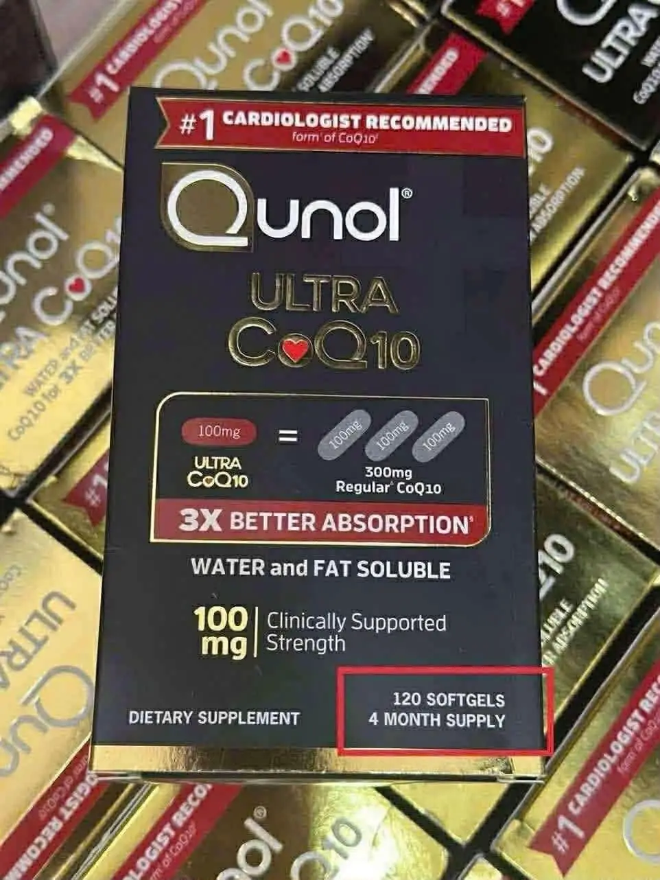 Viên uống bổ tim Qunol Ultra CoQ10 100mg 120 viên của Mỹ Viên uống bổ tim mạch Qunol Ultra CoQ10 3X Better 120 viên Mỹ