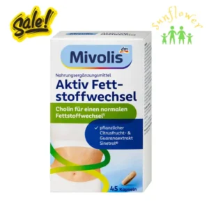 Viên uống đốt mỡ Mivolis Aktiv Fettstoffwechsel 45 viên của Đức