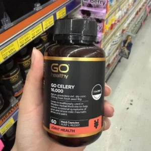 Viên uống gout Go Healthy Go Celery 16000 lọ 60 viên của Úc Viên uống hỗ trợ điều trị Gout Go Celery Go Healthy lọ 60 viên