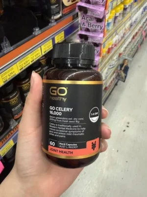 Viên uống gout Go Healthy Go Celery 16000 lọ 60 viên của Úc Viên uống hỗ trợ điều trị Gout Go Celery Go Healthy lọ 60 viên