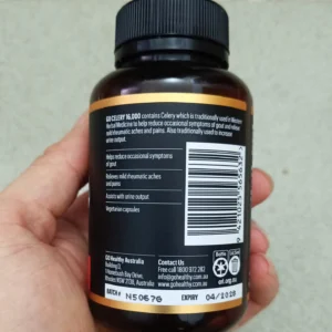 Viên uống gout Go Healthy Go Celery 16000 lọ 60 viên của Úc Viên uống phòng ngừa Gout GO Healthy Celery 16000 1-A-DAY 60 viên