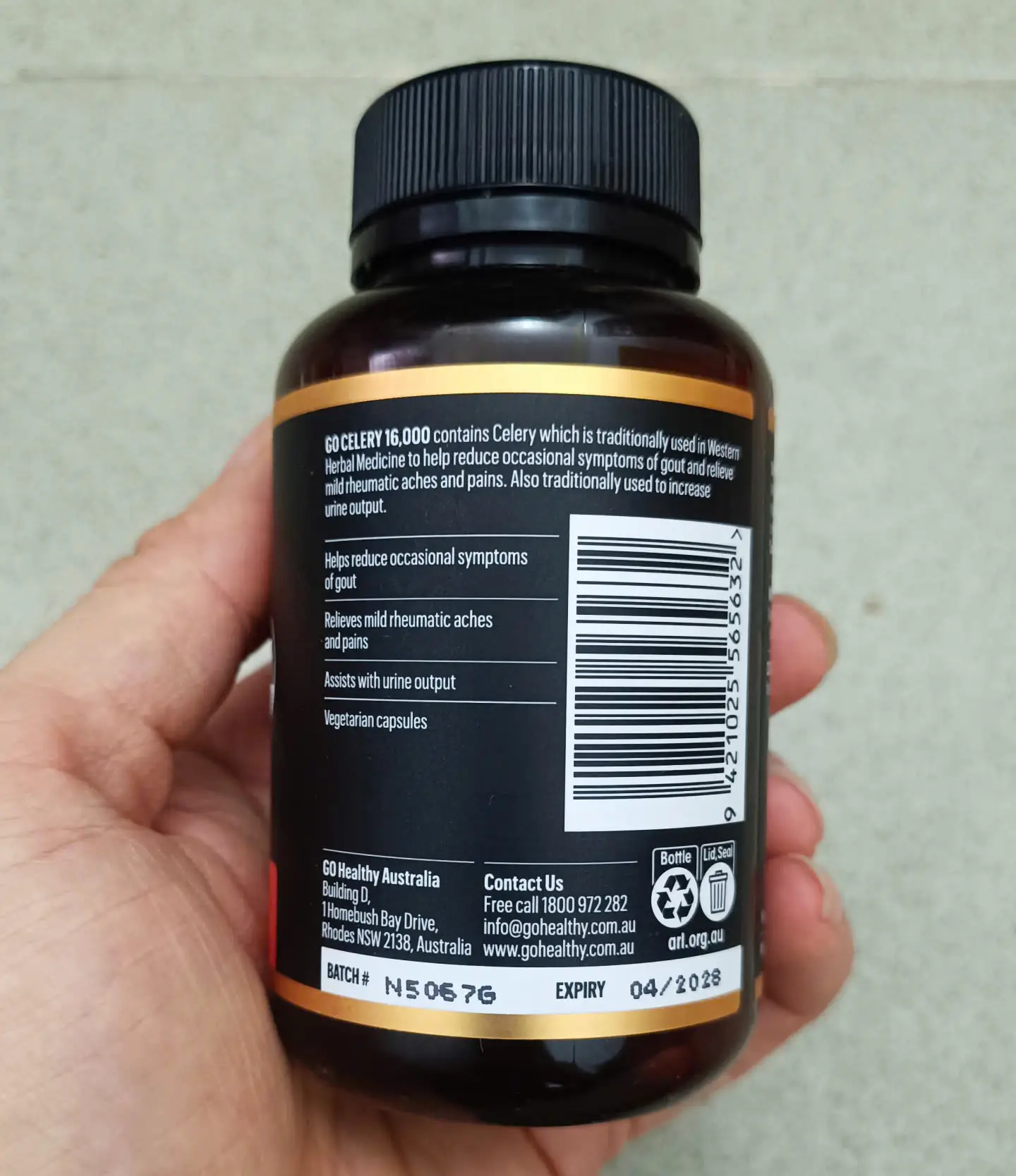 Viên uống gout Go Healthy Go Celery 16000 lọ 60 viên của Úc Viên uống phòng ngừa Gout GO Healthy Celery 16000 1-A-DAY 60 viên