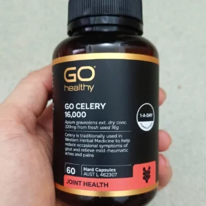Viên uống gout Go Healthy Go Celery 16000 lọ 60 viên của Úc Viên uống phòng ngừa và điều trị Gout GO Healthy Celery 16000 1-A-DAY 60 viên