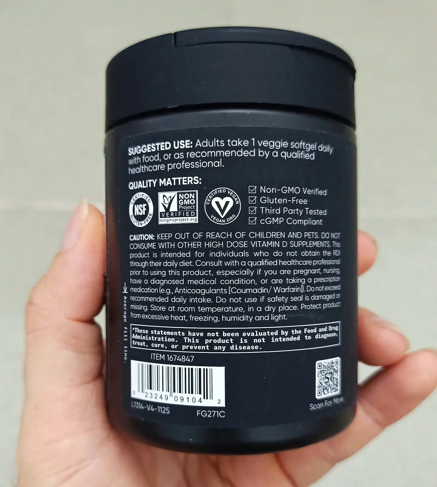 Viên uống Vitamin D3 K2 Sports Research 160 viên của Mỹ Viên uống vitamin D3 K2 Sports Research 160 viên thuần chay của Mỹ
