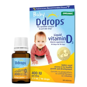 Vitamin D3 Ddrops Organic 400IU 2,5ml của Canada