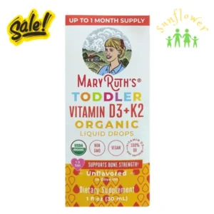 Vitamin D3 K2 dạng giọt MaryRuth's Toddler Organic Liquid Drops 30ml của Mỹ