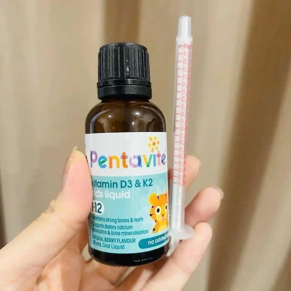 Siro Pentavite Vitamin D3 K2 Kids Liquid 30ml của Úc Vitamin D3 & K2 lỏng cho bé Pentavite Infant & Kids Liquid 30ml
