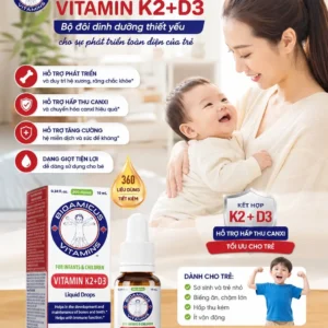 BioAmicus Vitamin K2 D3 Liquid Drops 10ml của Canada Vitamin D3K2 BioAmicus Cho Bé Từ Sơ Sinh 10ml của Canada