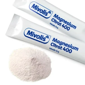 Bột pha uống Mivolis Magnesium Citrat 400 vị cam hộp 20 gói của Đức Bột Mivolis Magnesium Citrat 400