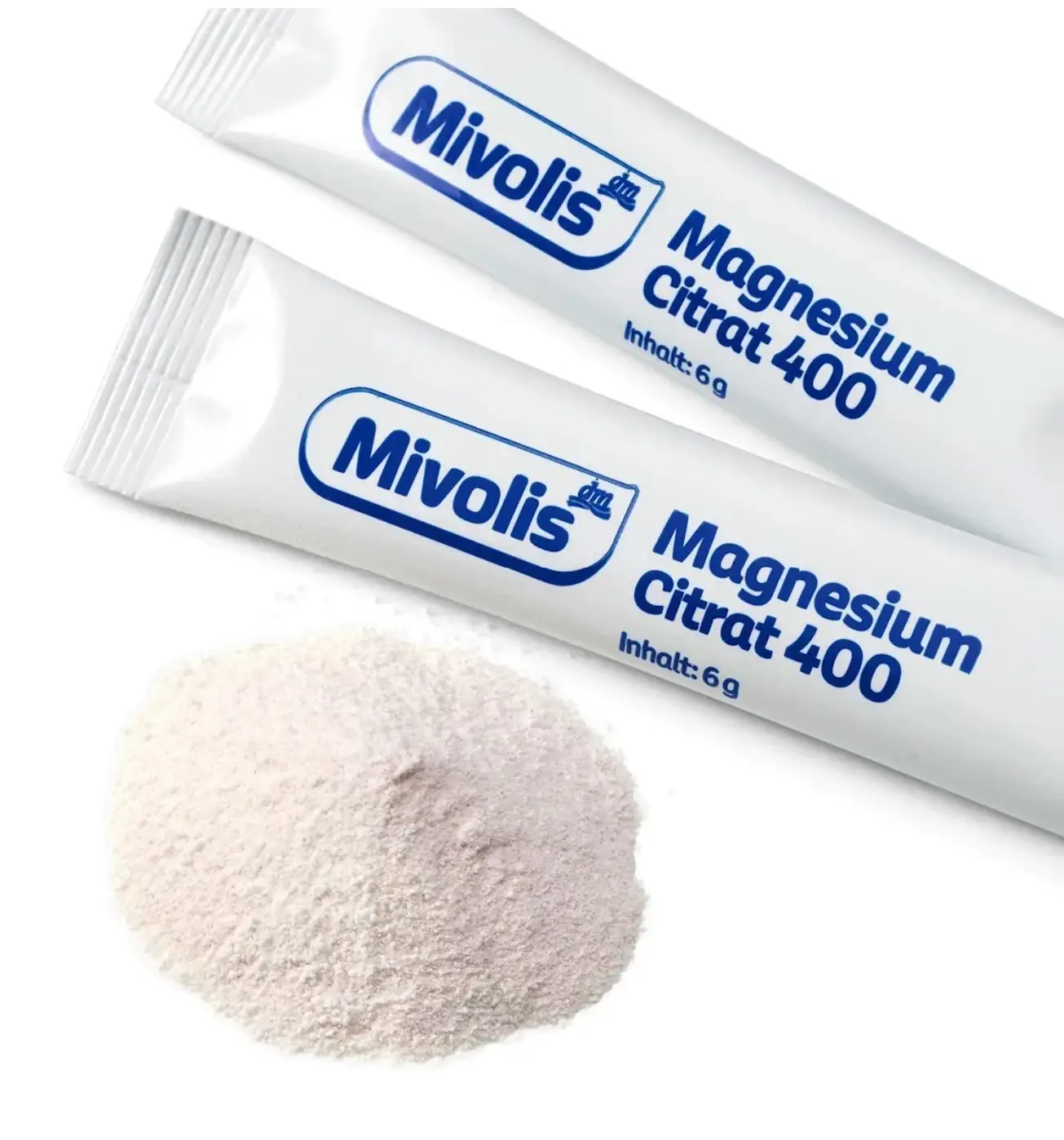 Bột pha uống Mivolis Magnesium Citrat 400 vị cam hộp 20 gói của Đức Bột Mivolis Magnesium Citrat 400