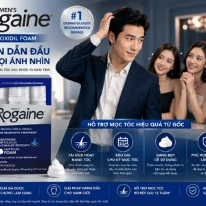 Bọt mọc tóc cho nam Men's Rogaine Minoxidil 5% Set Foam 60g x 3 lọ của Mỹ Bọt mọc tóc dành cho nam Men's Rogaine Minoxidil 5% Set Foam 60g x3