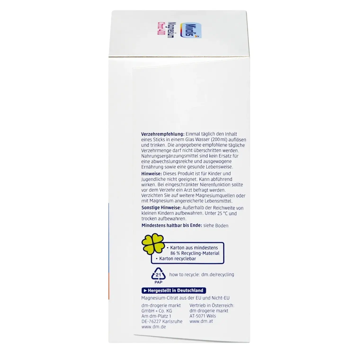 Bột pha uống Mivolis Magnesium Citrat 400 vị cam hộp 20 gói của Đức Bột pha uống Mivolis Magnesium Citrat 400 vị cam hộp 20 gói