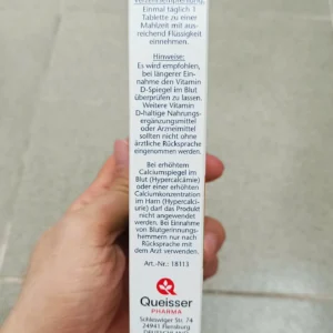 Viên uống Doppelherz Vitamin K2 D3 1000 IE 30 viên của Đức Doppelherz Vitamin K2 + D3 1000 I.E.
