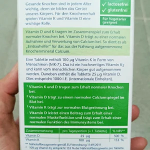 Viên uống Doppelherz Vitamin K2 D3 1000 IE 30 viên của Đức Doppelherz Vitamin K2 + D3 1000 I.E., 30 viên