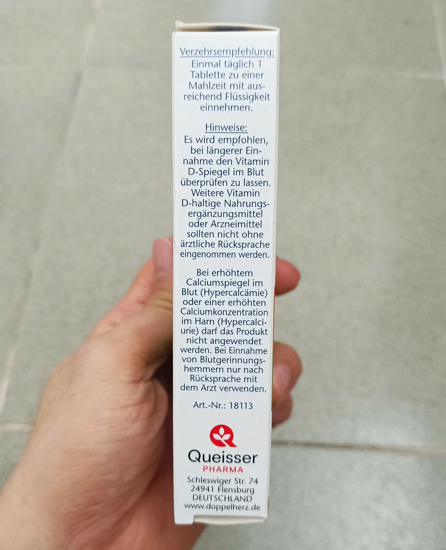 Viên uống Doppelherz Vitamin K2 D3 1000 IE 30 viên của Đức Doppelherz Vitamin K2 + D3 1000 I.E.